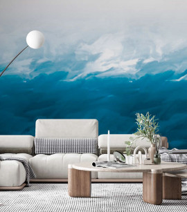 PÁG. 52 - Painel de Parede Degradê Azul e Branco - Coleção Signos - Tamanho Personalizado - Base Lisa