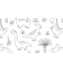 PÁG. 25 - Painel de Parede Dinossauros - Tamanho Personalizado - Base Linho ou Palha