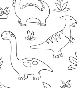 PÁG. 26 - Painel de Parede Dinossauros - Tamanho Personalizado - Base Lisa