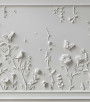 PÁG. 79 - Painel de Parede Efeito Boiserie com Flores e Pássaros - Coleção Assinaturas - Tamanho Personalizado - Base Lisa