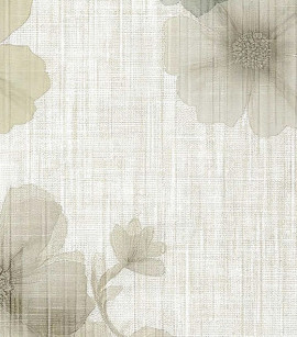 PÁG. 93 - Painel de Parede Floral Tons de Bege - Coleção Assinaturas - Tamanho Personalizado - Base Lisa