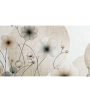 PÁG. 95 - Painel de Parede Floral Bege e Cinza - Coleção Assinaturas - Tamanho Personalizado - Base Lisa