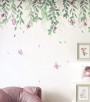 PÁG. 47 - Painel de Parede Flores e Borboletas Rosa e Verde - Coleção Bambine - 350X300cm (Dividido em 4 faixas de Aprox. 90cm)