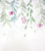 PÁG. 47 - Painel de Parede Flores e Borboletas Rosa e Verde - Coleção Bambine - 350X300cm (Dividido em 4 faixas de Aprox. 90cm)
