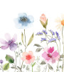 PÁG. 03 - Painel de Parede Flores e Folhas Aquarela - Tamanho Personalizado - Base Lisa