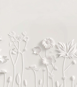 PÁG. 83 - Painel de Parede Flores, Folhas e Borboletas - Coleção Assinaturas - Tamanho Personalizado - Base Linho ou Palha