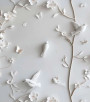 PÁG. 80 - Painel de Parede Flores e Pássaros - Coleção Assinaturas - Tamanho Personalizado - Base Linho ou Palha