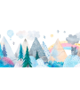 PÁG. 14 - Painel de Parede Floresta e Montanhas Infantil - Tamanho Personalizado - Base Lisa