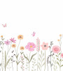 PÁG. 58 - Painel de Parede Florzinhas Rosa - Tamanho Personalizado - Base Linho ou Palha