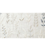 PÁG. 97 - Painel de Parede Folhagem Bege e Azul - Coleção Assinaturas - Tamanho Personalizado - Base Linho ou Palha