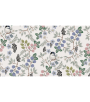 PÁG. 07 - Painel de Parede Folhas e Pássaros Lilás e Verde - Tamanho Personalizado - Base Lisa