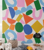 PÁG. 41 - Painel de Parede Formas Geométricas Colorido - Tamanho Personalizado - Base Lisa