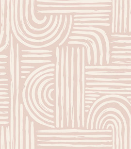 PÁG. 43 - Painel de Parede Geométrico Moderno Bege Rosado - Tamanho Personalizado - Base Lisa