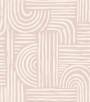 PÁG. 43 - Painel de Parede Geométrico Moderno Bege Rosado - Tamanho Personalizado - Base Lisa