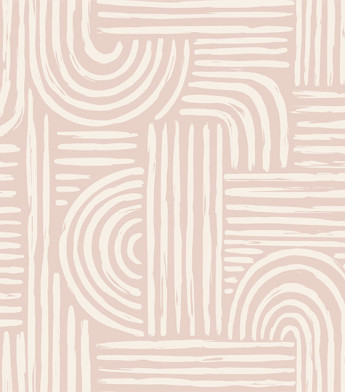 PÁG. 43 - Painel de Parede Geométrico Moderno Bege Rosado - Tamanho Personalizado - Base Lisa