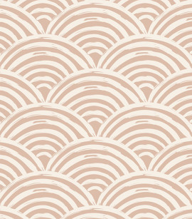 PÁG. 45 - Painel de Parede Geométrico Ondas Bege Rosado - Tamanho Personalizado - Base Lisa