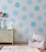 PÁG. 89 - Painel de Parede Poá Azul - Coleção Assinaturas - Tamanho Personalizado - Base Linho ou Palha