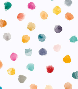 PÁG. 36 - Painel de Parede Poá Aquarela Colorido - Tamanho Personalizado - Base Lisa
