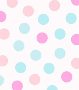PÁG. 90 - Painel de Parede Poá Rosa e Azul - Coleção Assinaturas - Tamanho Personalizado - Base Linho ou Palha