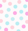 PÁG. 90 - Painel de Parede Poá Rosa e Azul - Coleção Assinaturas - Tamanho Personalizado - Base Linho ou Palha