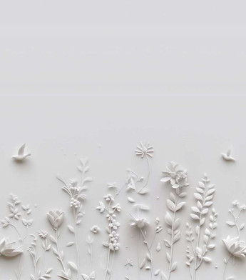 PÁG. 81 - Painel de Parede Ramos e Flores - Coleção Assinaturas - Tamanho Personalizado - Base Lisa