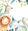 PÁG. 15 - Painel de Parede Safari Bichinhos - Tamanho Personalizado - Base Lisa