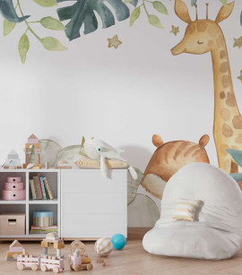 PÁG. 15 - Painel de Parede Safari Bichinhos - Tamanho Personalizado - Base Linho ou Palha