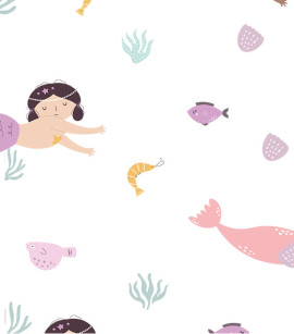 PÁG. 26 - Painel de Parede Sereias - Tamanho Personalizado - Base Lisa