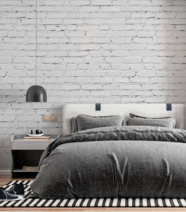 PÁG. 32 - Painel de Parede Tijolinho Branco - Tamanho Personalizado - Base Linho ou Palha