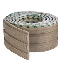 Painel Ripado Madeto Carvalho 10 CM X 1 CM - Rolo com 2,5M - Coleção Meu Rodapé