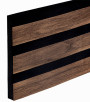 Painel Ripado Madeto Nogueira Intenso 10 CM X 1 CM - Rolo com 2,5M - Coleção Meu Rodapé