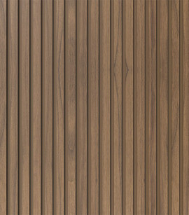 Painel Ripado Madeto Nogueira Natural 10 CM X 1 CM - Rolo com 2,5M - Coleção Meu Rodapé