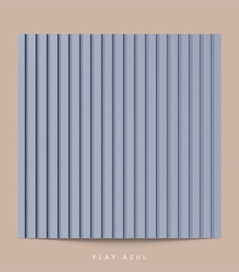 Painel Ripado Play Azul 10 CM X 1 CM - Rolo com 2,5M - Coleção Meu Rodapé