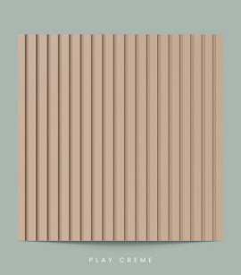 Painel Ripado Play Creme 10 CM X 1 CM - Rolo com 2,5M - Coleção Meu Rodapé