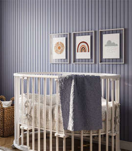 Painel Ripado Play Plus Azul 10 CM X 1 CM - Rolo com 2,5M - Coleção Meu Rodapé