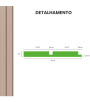 Painel Ripado Play Plus Creme 10 CM X 1 CM - Rolo com 2,5M - Coleção Meu Rodapé