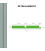 Painel Ripado Play Plus Verde 10 CM X 1 CM - Rolo com 2,5M - Coleção Meu Rodapé