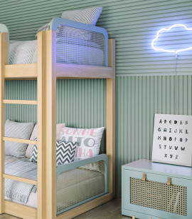 Painel Ripado Play Verde 10 CM X 1 CM - Rolo com 10M - Coleção Meu Rodapé