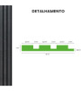 Painel Ripado Urban Black 10 CM X 1 CM - Rolo com 2,5M - Coleção Meu Rodapé
