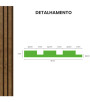 Painel Ripado Urban Bronze 10 CM X 1 CM - Rolo com 10M - Coleção Meu Rodapé
