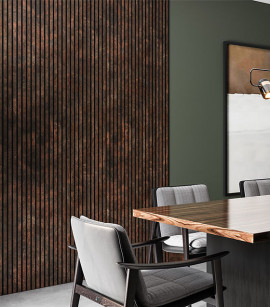 Painel Ripado Urban Corten 10 CM X 1 CM - Rolo com 10M - Coleção Meu Rodapé