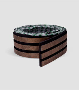 Painel Ripado Urban Corten 10 CM X 1 CM - Rolo com 10M - Coleção Meu Rodapé