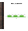 Painel Ripado Urban Corten 10 CM X 1 CM - Rolo com 2,5M - Coleção Meu Rodapé