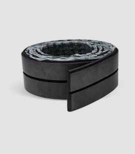 Painel Ripado Urban Plus Black 10 CM X 1 CM - Rolo com 10M - Coleção Meu Rodapé