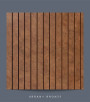Painel Ripado Urban Plus Bronze 10 CM X 1 CM - Rolo com 2,5M - Coleção Meu Rodapé