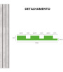 Painel Ripado Urban White 10 CM X 1 CM - Rolo com 10M - Coleção Meu Rodapé