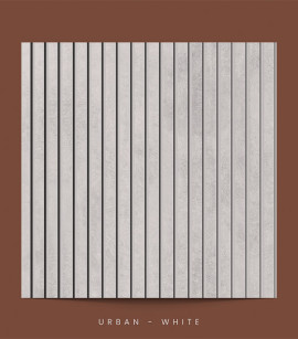 Painel Ripado Urban White 10 CM X 1 CM - Rolo com 2,5M - Coleção Meu Rodapé