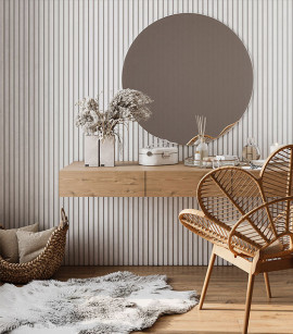 Painel Ripado Urban White 10 CM X 1 CM - Rolo com 2,5M - Coleção Meu Rodapé