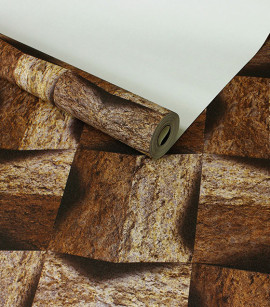 PÁG. 12 - Papel de Parede 3D Madeira Imitação - Importado Lavável - Coleção New Rustic (Marrom Avermelhado)