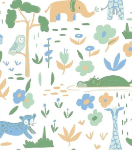PÁG. 00 - Papel de Parede Animais - Coleção Sonhos Bobinex - Vinílico Importado